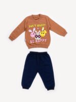 Ensemble 2 Pièces Fille – Sweat et Pantalon « Be Happy »