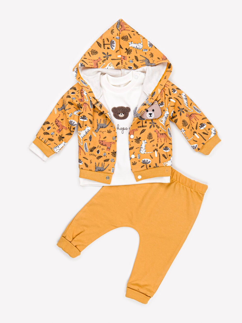 Ensemble 3 Pièces Vêtement bébé Mixte - Veste, T-shirt & Pantalon Safari – Image 3