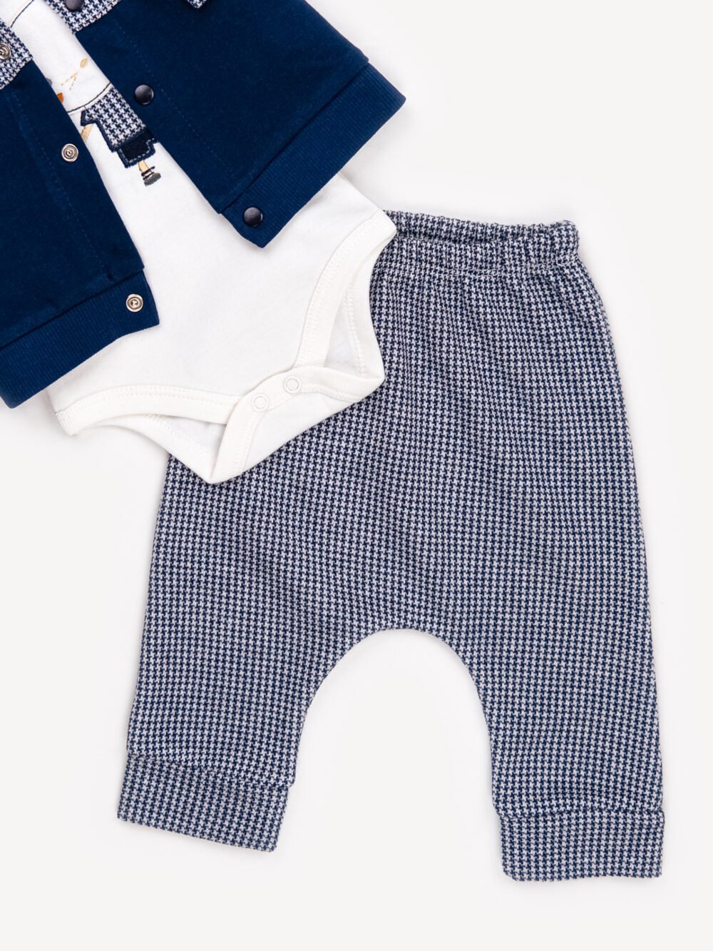 Ensemble 3 Pièces Vêtement bébé Garçon - Cardigan, Body & Pantalon Ours – Image 3