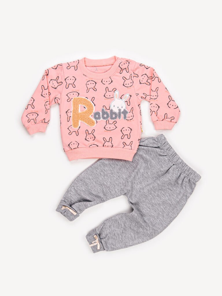 Ensemble 2 Pièces Fille – Sweat Rabbit & Pantalon