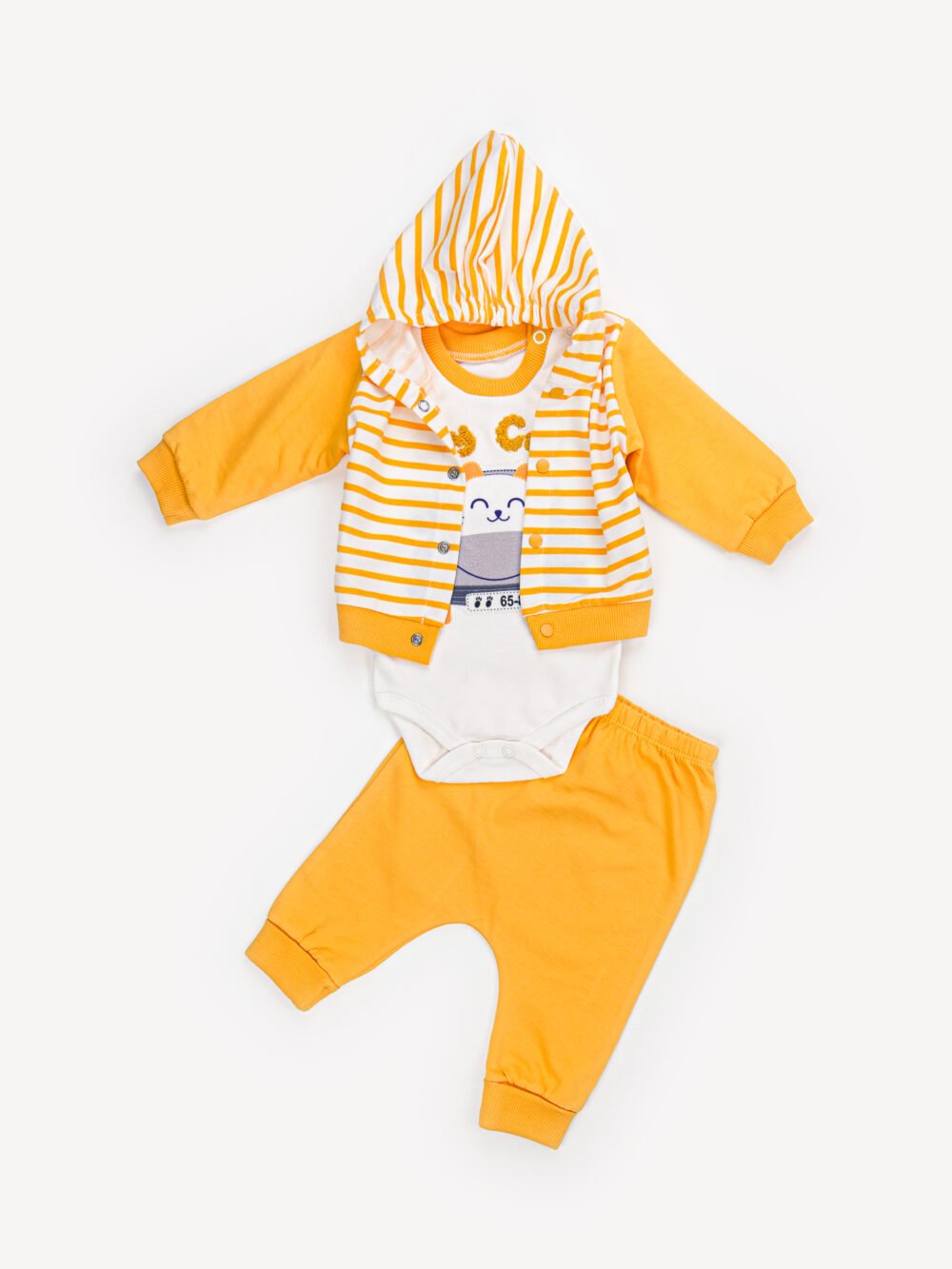 Ensemble 3 Pièces Garçon – Cardigan, Body & Pantalon Chat