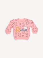 Ensemble 2 Pièces Vêtement bébé Fille - Sweat Rabbit & Pantalon (Pêche) – Image 6