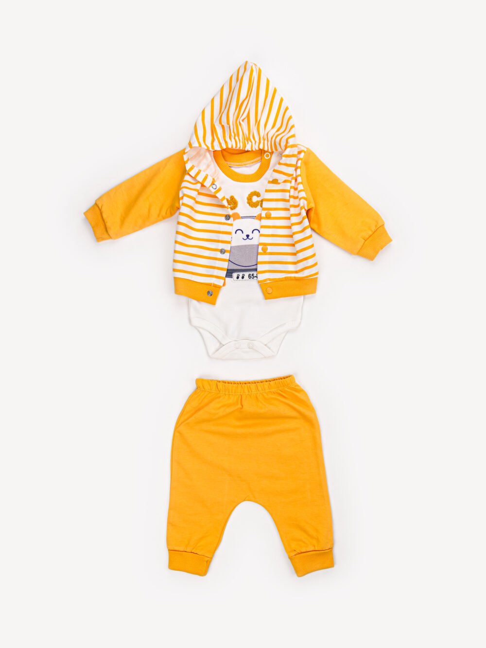 Ensemble 3 Pièces Vêtement bébé Garçon - Cardigan, Body & Pantalon Chat – Image 7