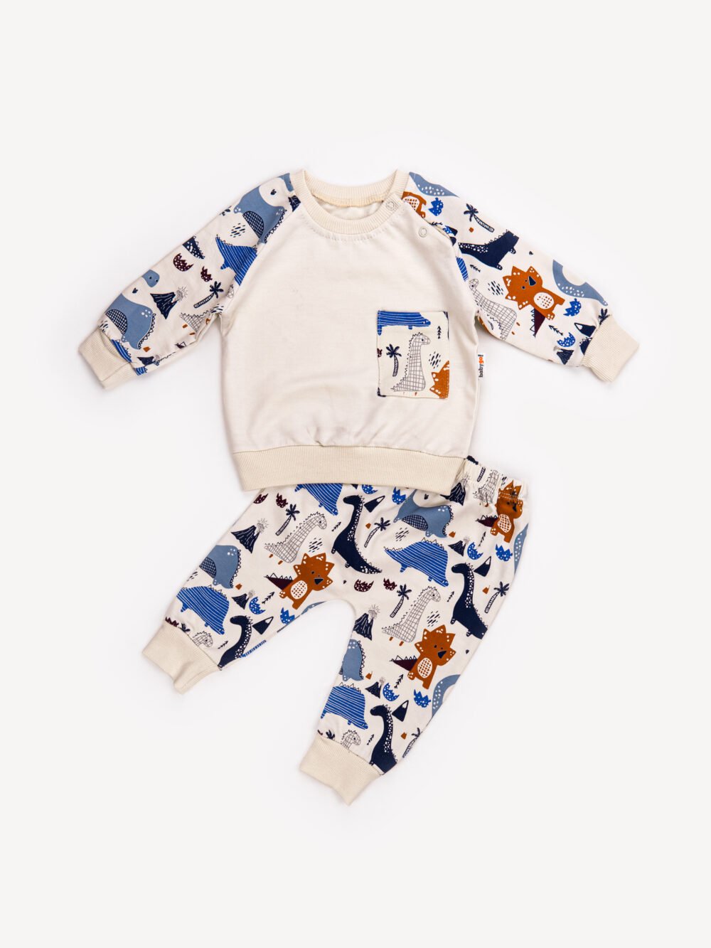 Ensemble 2 Pièces Vêtement bébé Garçon - Sweat Dino & Pantalon Aventure – Image 1