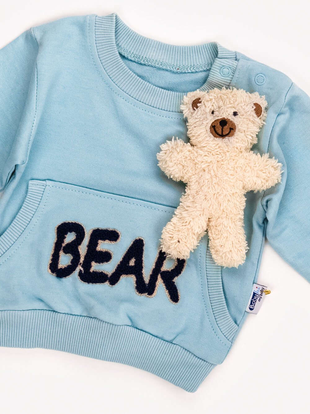 Ensemble 2 Pièces Vêtement Bébé Garçon - Sweat & Pantalon avec Ours en Peluche – Image 2