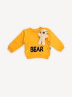 Ensemble 2 Pièces Vêtement Bébé Garçon - Sweat & Pantalon avec Ours en Peluche (Orange) – Image 2
