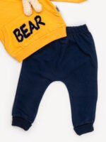 Ensemble 2 Pièces Vêtement Bébé Garçon - Sweat & Pantalon avec Ours en Peluche (Orange) – Image 4