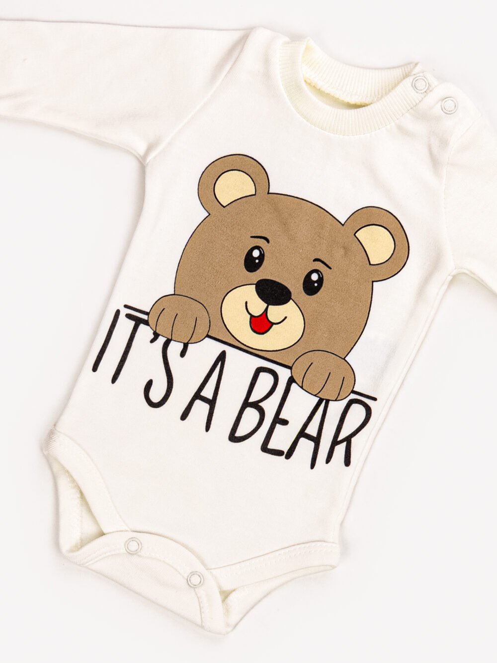 Ensemble 3 Pièces Vêtement bébé Garçon - Veste, Body & Pantalon Ours Amusant – Image 4