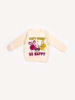 Ensemble 2 Pièces Vêtement bébé Fille - Sweat et Pantalon « Be Happy » (Beige) – Image 4