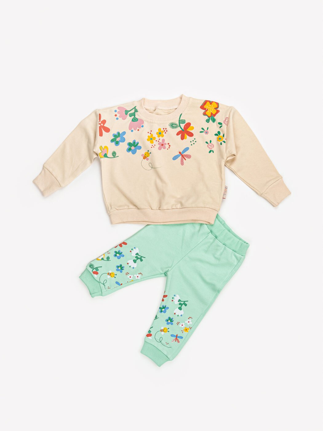 Ensemble 2 Pièces Fille – Sweat Fleur & Pantalon