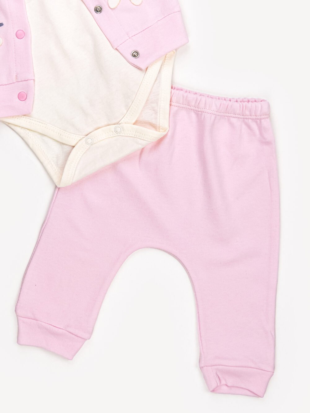 Ensemble 3 Pièces Vêtement bébé Fille - Veste, Body & Pantalon Fleurs – Image 4