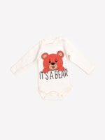 Ensemble 3 Pièces Vêtement bébé Garçon - Veste, Body & Pantalon Ours Amusant (Rouge) – Image 7