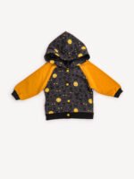 Ensemble 3 Pièces Vêtement bébé Garçon - Veste Motifs Smiley, T-shirt & Body (Noir) – Image 4