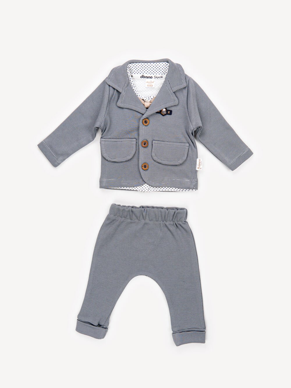 Ensemble 3 Pièces Garçon – Costume Élégant avec Noeud Papillon