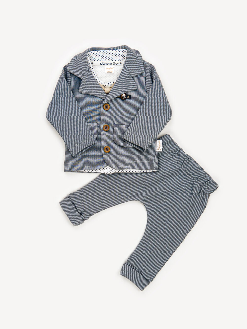 Ensemble 3 Pièces Vêtement bébé Garçon - Costume Élégant avec Noeud Papillon