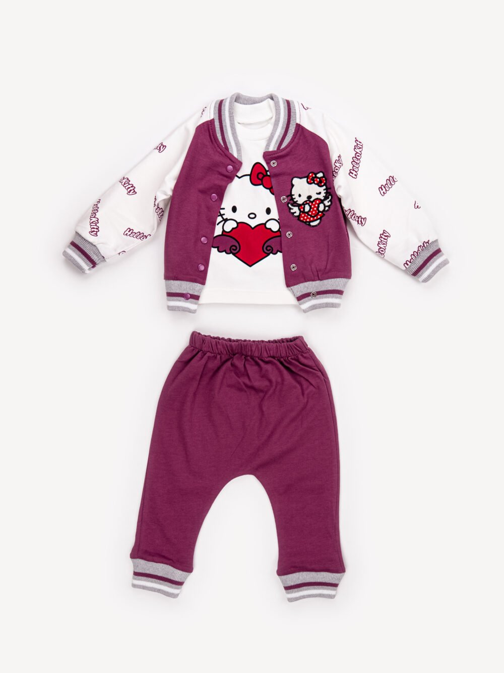 Ensemble 3 Pièces Vêtement bébé Fille - Veste, T-shirt & Pantalon Hello Kitty – Image 2