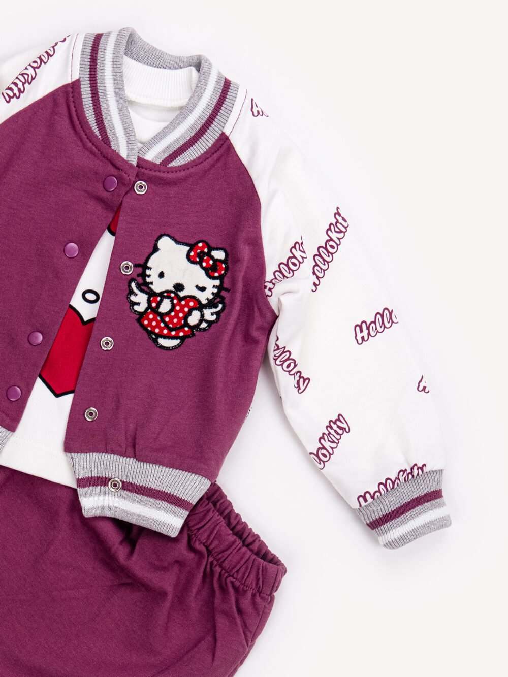 Ensemble 3 Pièces Vêtement bébé Fille - Veste, T-shirt & Pantalon Hello Kitty – Image 4