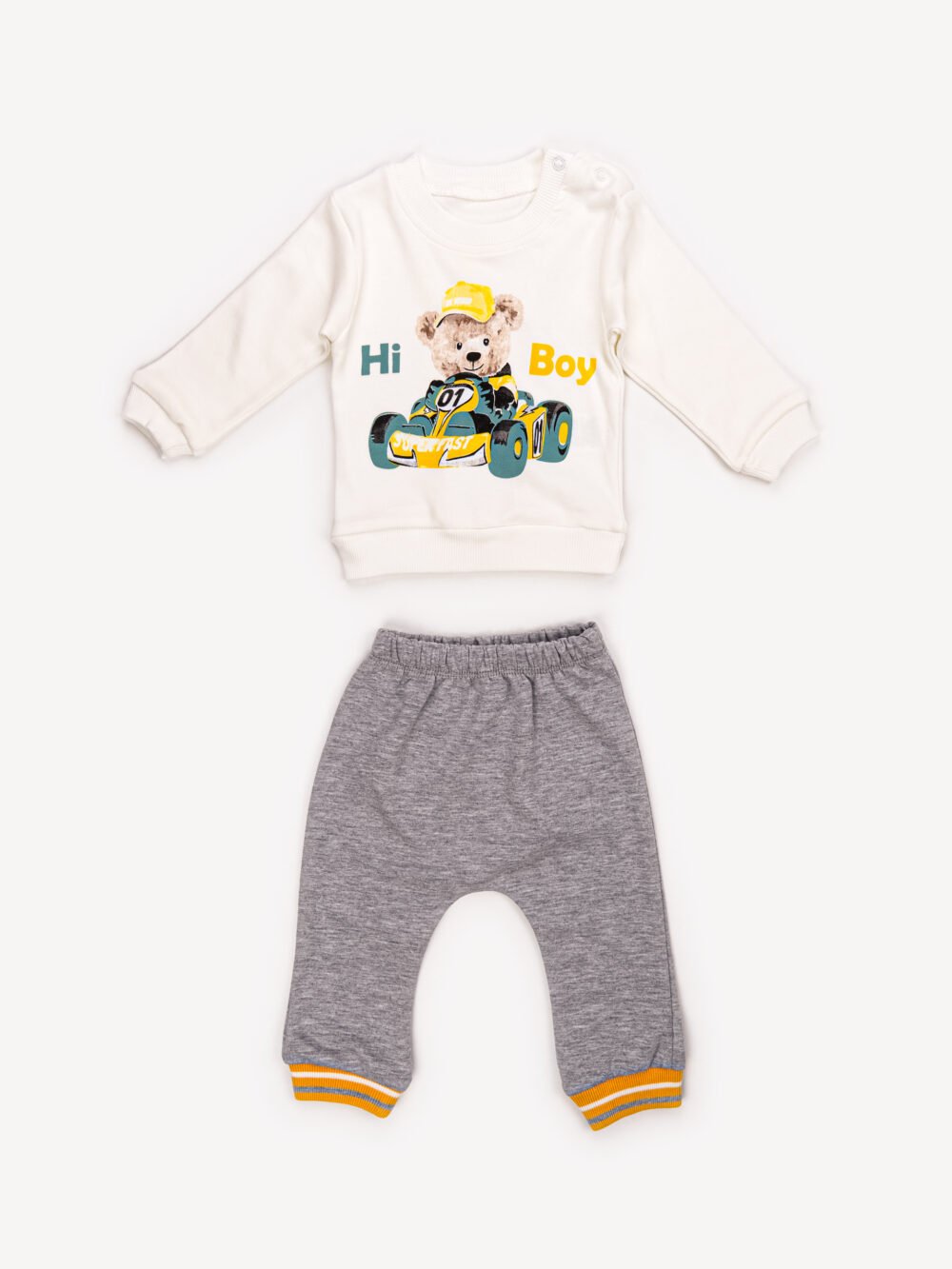 Ensemble 3 Pièces Vêtement bébé Garçon - Veste, T-shirt & Pantalon Hi Boy – Image 8