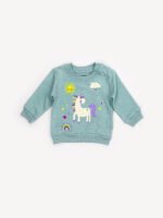 Ensemble 2 Pièces Vêtement bébé Fille - Pull Licorne et Pantalon Douillet (Turquoise) – Image 5