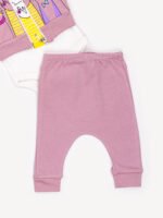 Ensemble 3 Pièces Vêtement bébé Fille - Veste, Body & Pantalon Chat Mignon (Rose) – Image 3