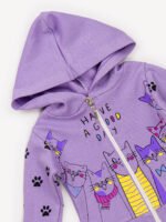 Ensemble 3 Pièces Vêtement bébé Fille - Veste, Body & Pantalon Chat Mignon (Mauve) – Image 4