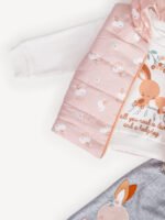 Ensemble 3 Pièces Vêtement Bébé Fille - Douceur Lapin pour Petites Princesses (Pêche) – Image 2