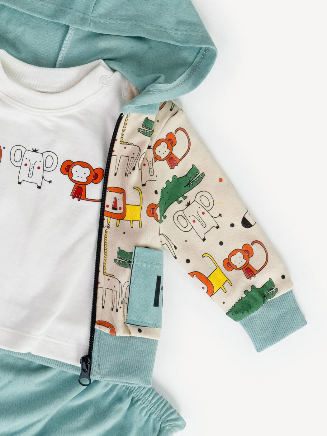 Ensemble 3 Pièces Vêtement Bébé Garçon - Veste Safari, T-shirt & Pantalon "Hey Hi"