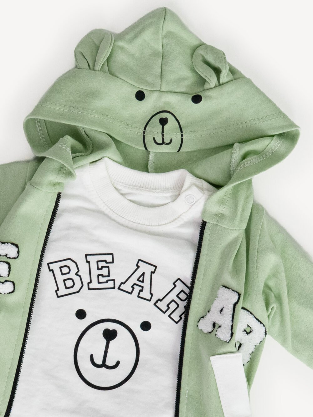 Ensemble 2 Pièces Vêtement Bébé Garçon – Sweatshirt « BEAR » & Pantalon