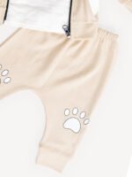 Ensemble 2 Pièces Vêtement Bébé Garçon - Sweatshirt "BEAR" & Pantalon (Beige) – Image 3