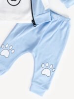 Ensemble 2 Pièces Vêtement Bébé Garçon - Sweatshirt "BEAR" & Pantalon (Bleu) – Image 3