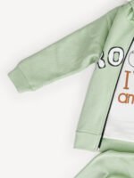 Ensemble 3 Pièces Vêtement Bébé Garçon - Veste "ROAR", T-shirt & Pantalon (Vert) – Image 4