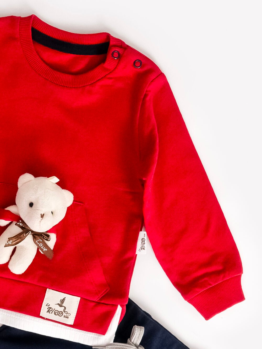 Ensemble bébé Garçon 2 Pièces - Sweat Ours Peluche et Pantalon