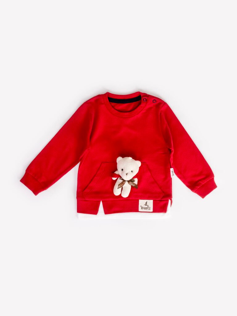 Vetement pour bébé garcon et fille au Maroc - Keeko Ensemble bébé Garçon 2 Pièces - Sweat Ours Peluche et Pantalon