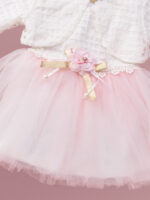 Robe de Cérémonie Vêtement Bébé Fille - Dentelle & Tulle Élégants (Rose) – Image 3
