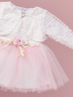 Robe de Cérémonie Vêtement Bébé Fille - Dentelle & Tulle Élégants (Rose) – Image 4