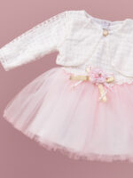 Robe de Cérémonie Vêtement Bébé Fille - Dentelle & Tulle Élégants (Rose) – Image 2