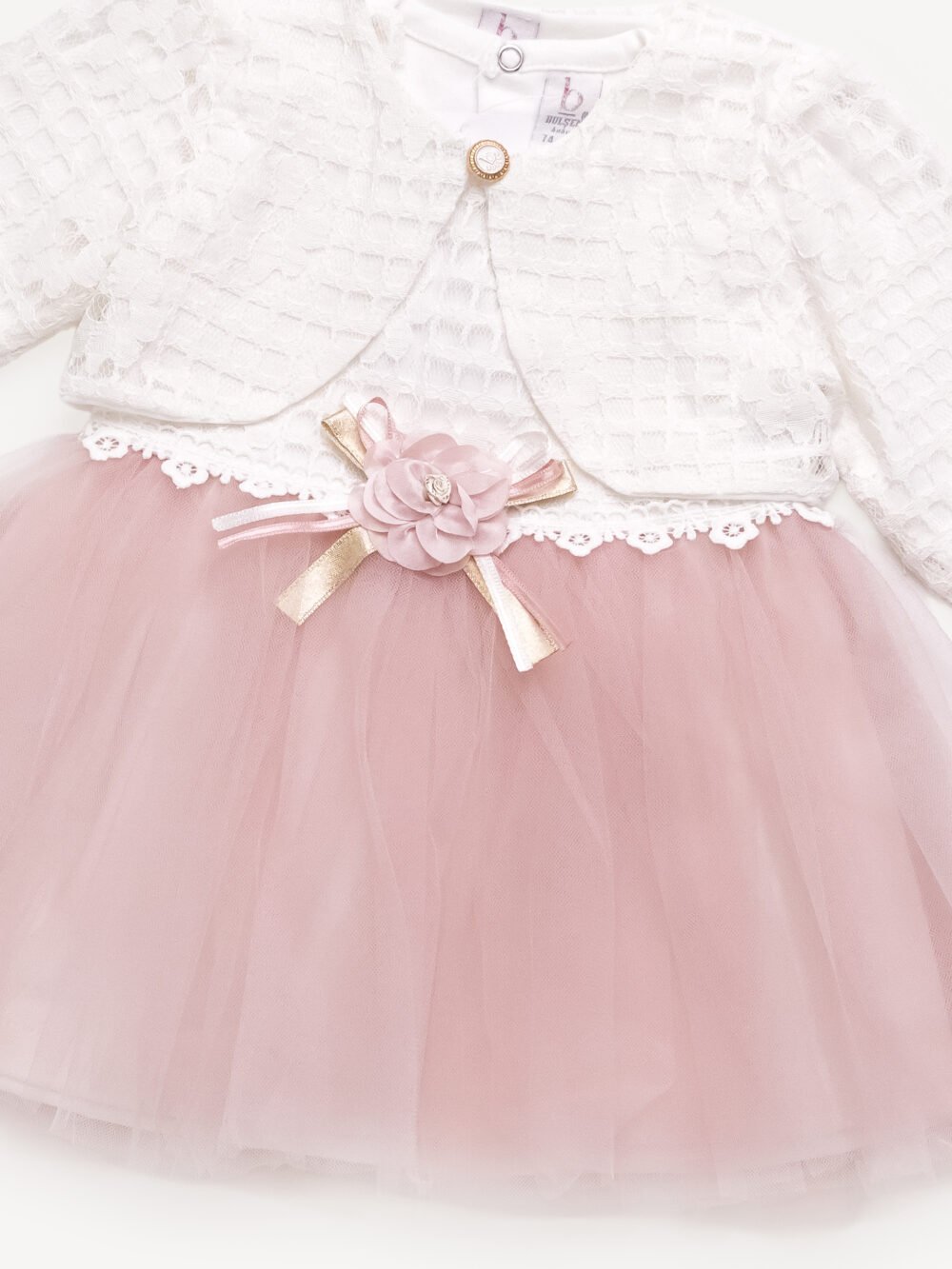 Robe de Cérémonie Vêtement Bébé Fille - Dentelle & Tulle Élégants – Image 3
