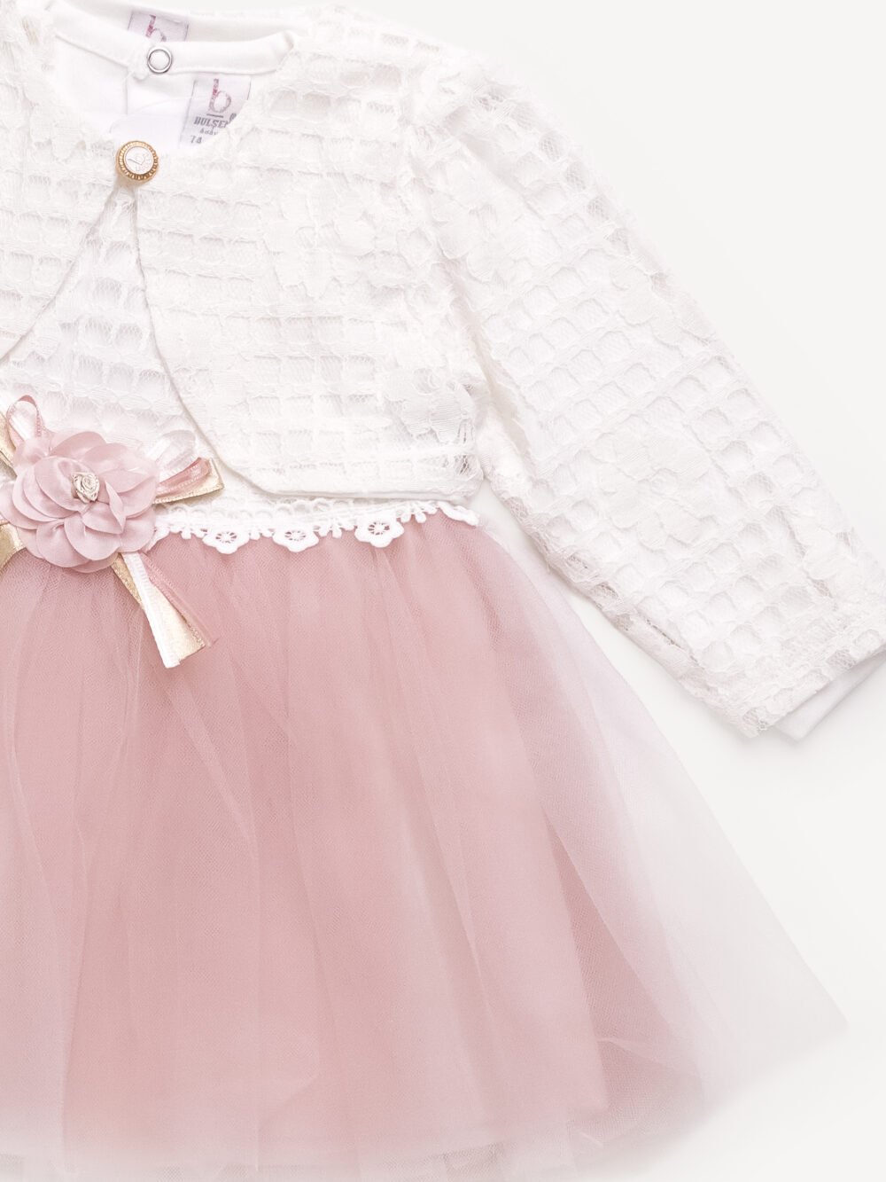 Robe de Cérémonie Vêtement Bébé Fille - Dentelle & Tulle Élégants – Image 4