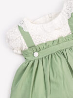 Robe "Mademoiselle Précieuse" - Collection Été - 100% Coton Oeko-Tex (Vert) – Image 3