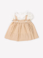 Robe "Mademoiselle Précieuse" - Collection Été - 100% Coton Oeko-Tex (Beige)