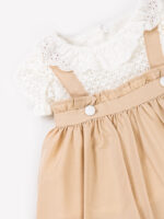 Robe "Mademoiselle Précieuse" - Collection Été - 100% Coton Oeko-Tex (Beige) – Image 2