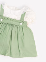 Robe "Mademoiselle Précieuse" - Collection Été - 100% Coton Oeko-Tex (Vert) – Image 2