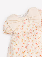 Robe "Jardin Fleuri" - Collection Été - 100% Coton Oeko-Tex (Beige) – Image 3
