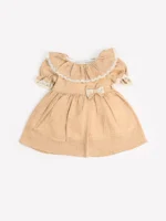 Robe "Petite Princesse" - Collection Été - 100% Coton Oeko-Tex (Beige)