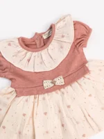 Robe + Bandeau "Petite Fleur" - Collection Été - 100% Coton Oeko-Tex (Marron) – Image 4