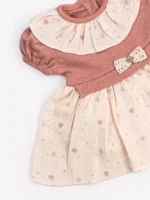 Robe + Bandeau "Petite Fleur" - Collection Été - 100% Coton Oeko-Tex (Marron) – Image 2
